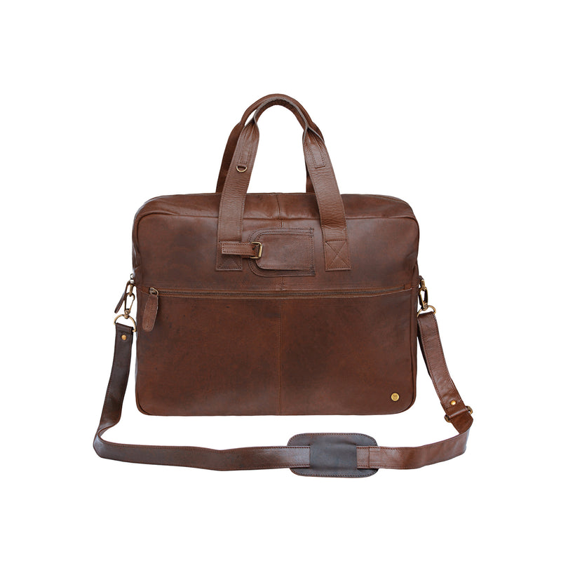 Classic Brown Leather Holdall | Personalized Holdall for Work