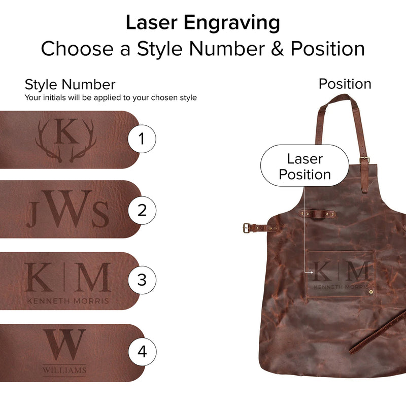 Leather BBQ Apron | Butchers Apron | Barbers Apron | Baristas