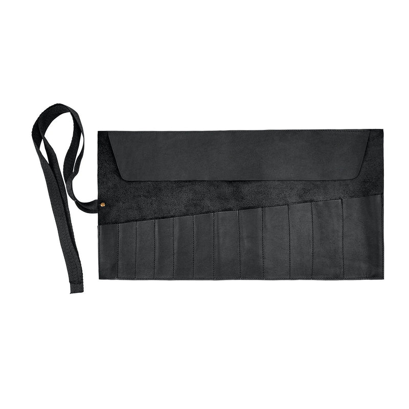 Black Leather Tool Wrap for Crafters, Hobbyists & Mechanics – MAHI