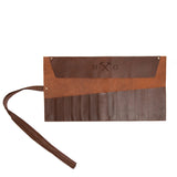 Laser Personalized Brown Leather Tool Wrap