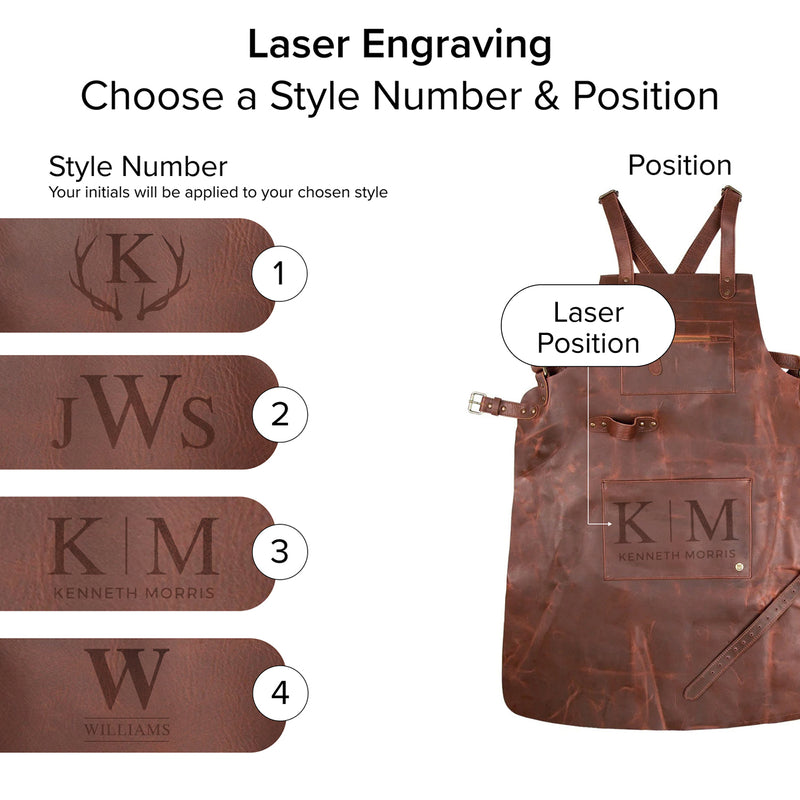 Cross Back Brown Leather Apron | Tattoo Apron | Leather Apron For