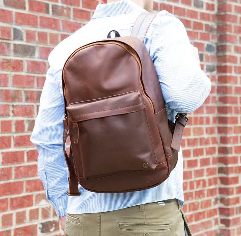 bespoke leather backpack Peter - Toe Strap Sandal Its also a Convertible bag 45L Wax Canvas & Leather