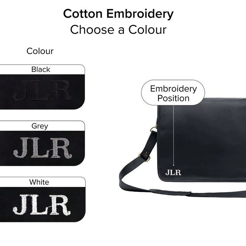 Black Leather Satchel | 15