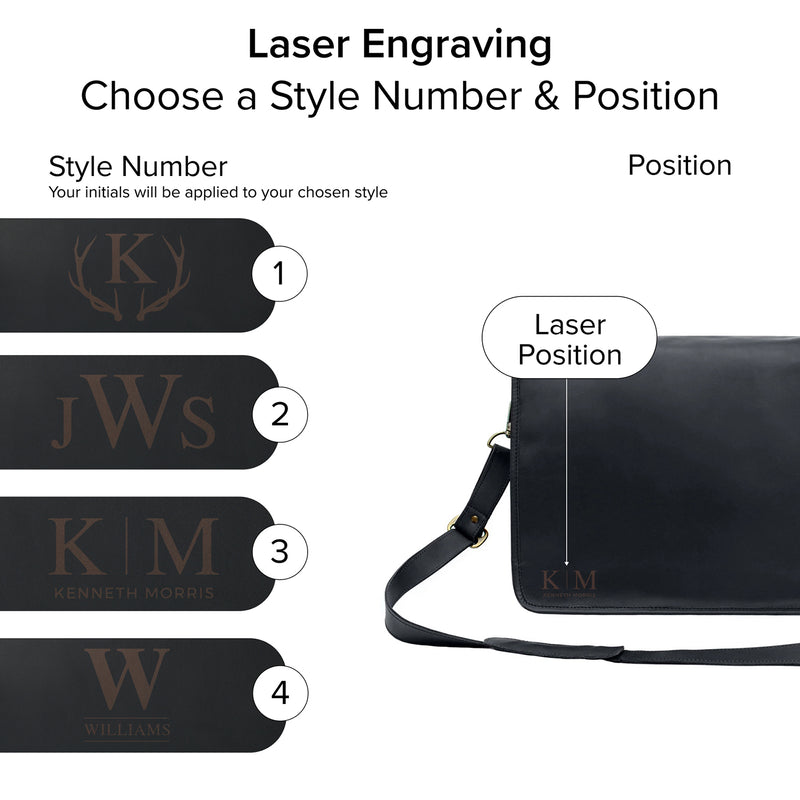 Black Leather Satchel | 15