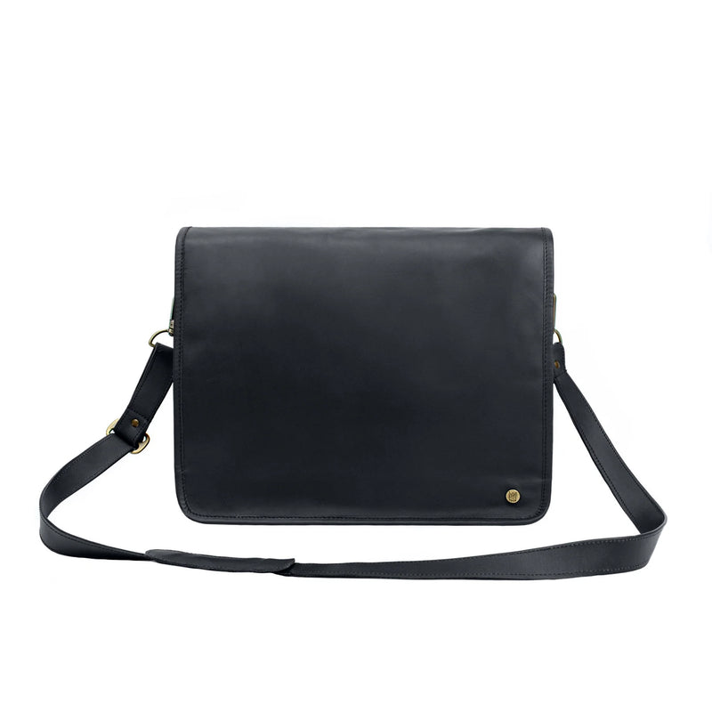 Black Leather Satchel | 15