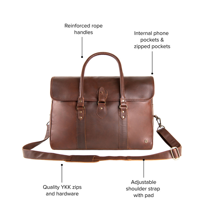 Leather Weekender Bag | Leather Overnight Bag | Overnight Bags For
