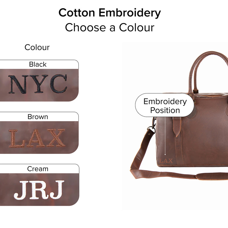 Brown Full Grain Leather Doctors Bag | Leather Weekender Bag