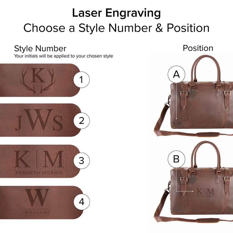 Brown Full Grain Leather Doctors Bag | Leather Weekender Bag