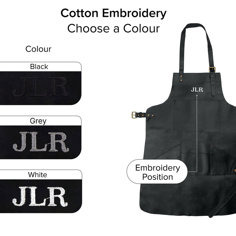 Multi-Pocket Black Leather Apron | Woodworking, Cooking