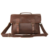 Branded Leather Satchel