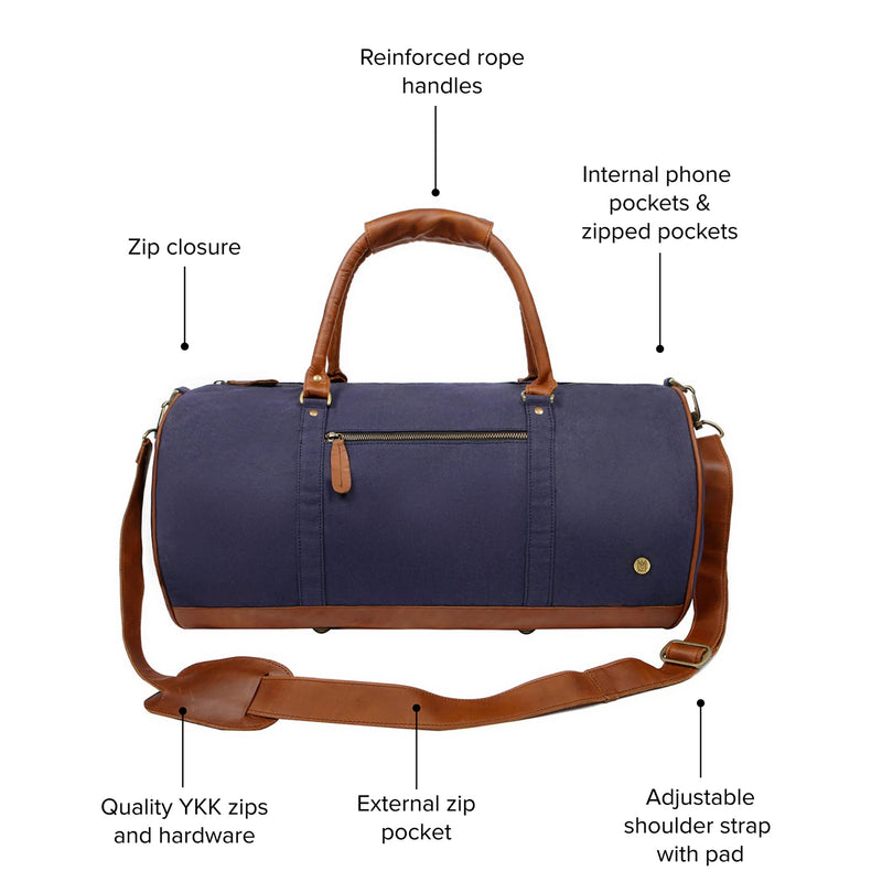 Navy Canvas Duffle Navy Canvas Duffle
