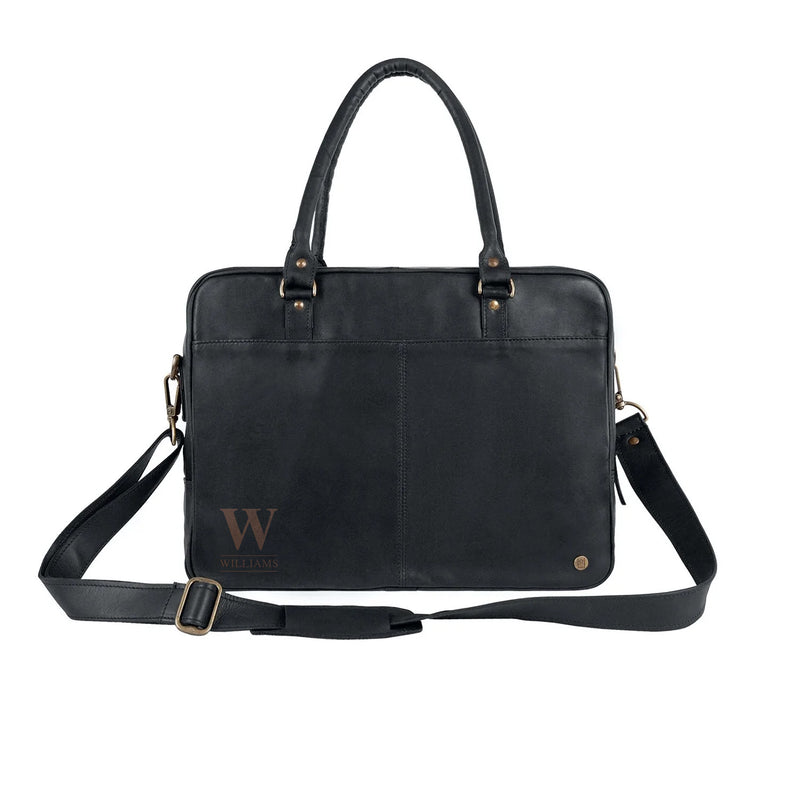 Laser Monogram Briefcase | Leather Briefcase | Leather Messenger