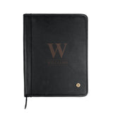 Laser Personalized Black Leather Portfolio