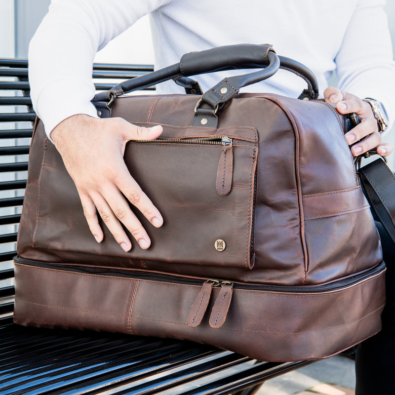 Leather Weekender Bag | Leather Overnight Bag | Overnight Bags For Men