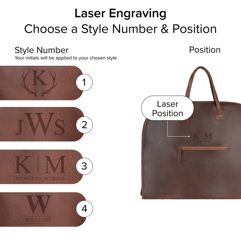 best men's suit travel bag Personalised Brown Leather Suit Carrier