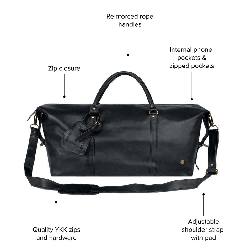 Leather Weekender Bag | Leather Overnight Bag | Overnight Bags For