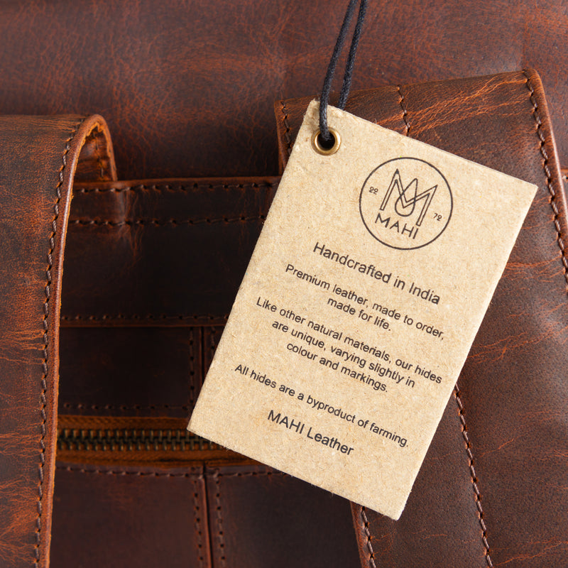 backpack label from leather Leather Backpack For Men | 16" Laptop Backpack | Brown Leather College Backpack