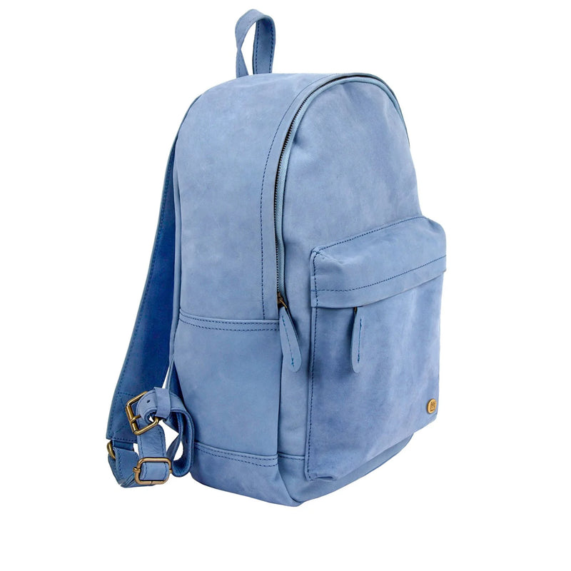 bondi leather backpack blue The Classic Backpack - Blue Suede