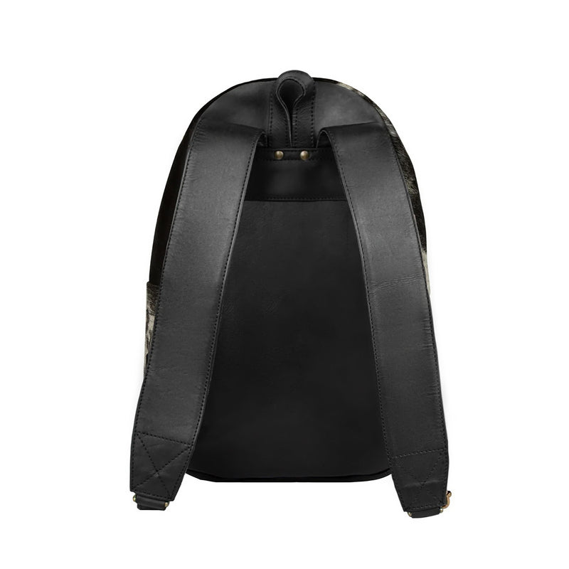black and white faux leather backpack Personalised Black+White Cowhide Backpack for Work, School and College – MAHI Leather