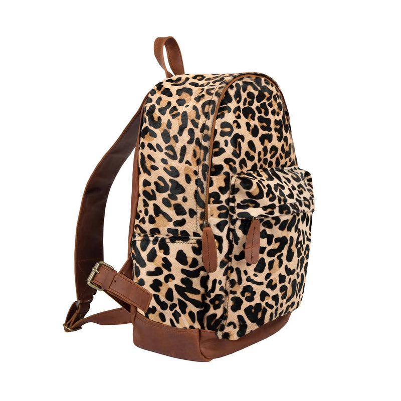 Leopard Print Backpack | Cowhide Backpack | Leather Backpack For Women