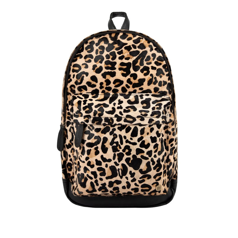 animal print backpack leather Leopard Print Backpack; Cowhide Leather Backpack For Work or School