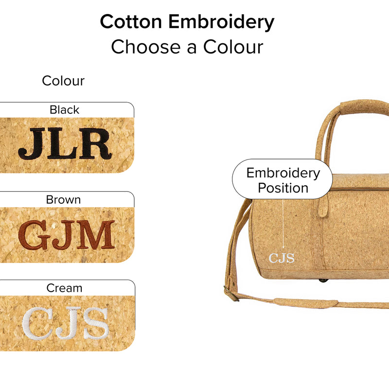 Personalized Vegan Cork Leather Unisex Duffle Bag – MAHI Leather