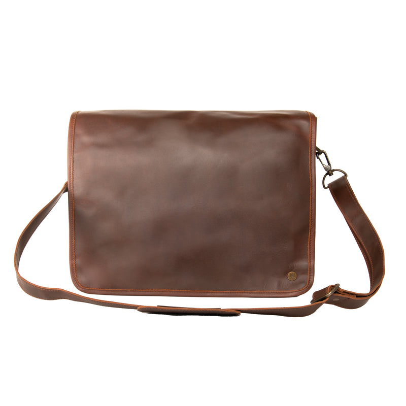 Branded Leather Satchel