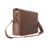 Branded Leather Satchel