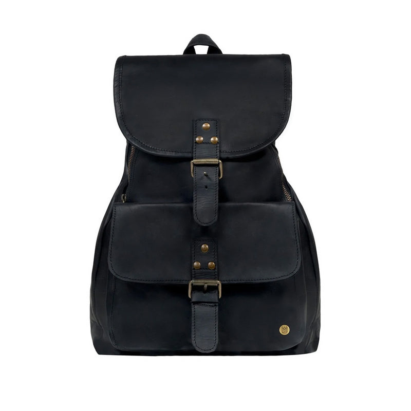Premium Black Leather Backpack for Women - Work, School or Going