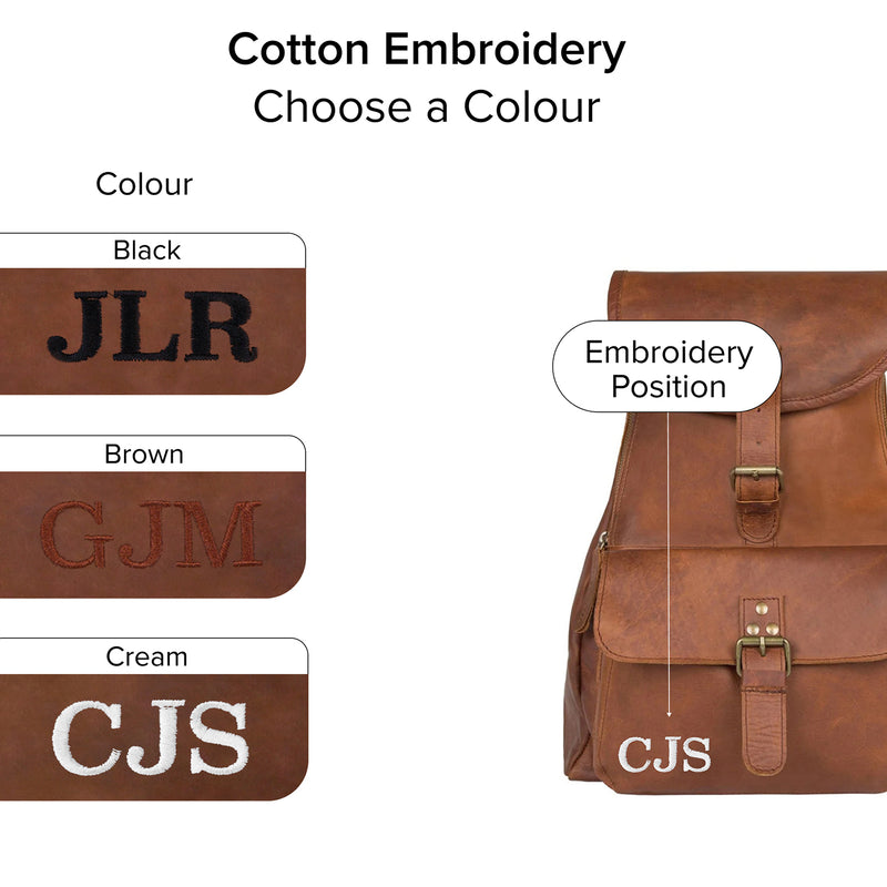 broad leather backpack The Explorer