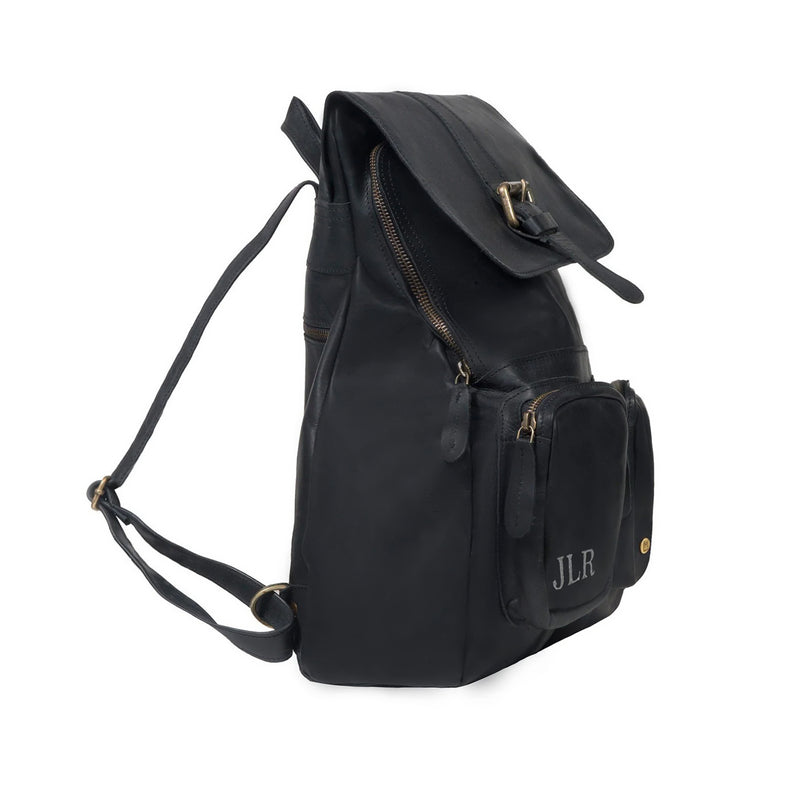 Roma black backpack. Very roomy, zipper closure Amazon.com: Roma Leathers Fashion Leather Backpack - Premium  main image 2