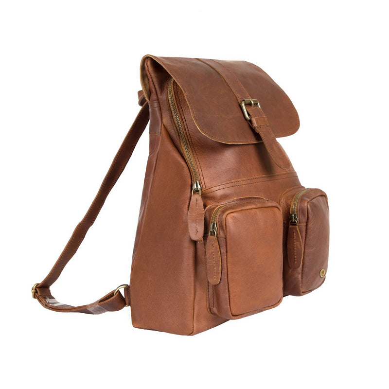 Personalized Brown Leather Womens Backpack for Work, School + College Personalized (Brown)