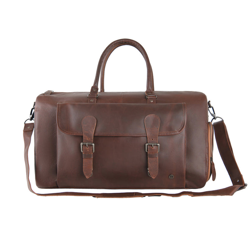 Company Logo Branded Leather Duffle | Corporate Gift