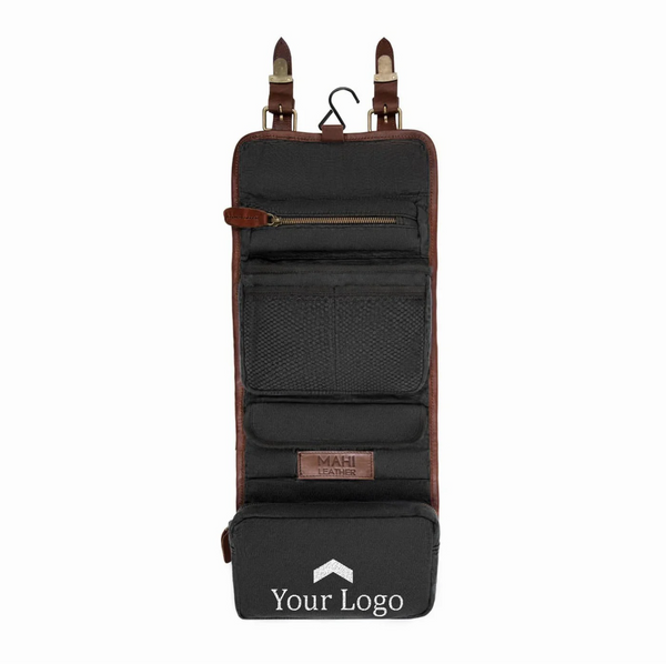 company logo hanging wash bag