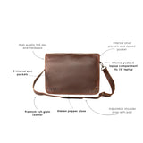 Branded Leather Satchel