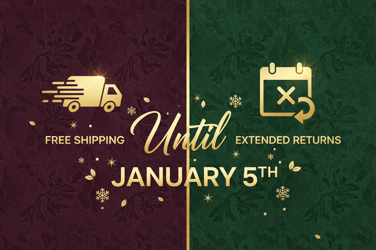 free shipping and extended returns up to January 5th