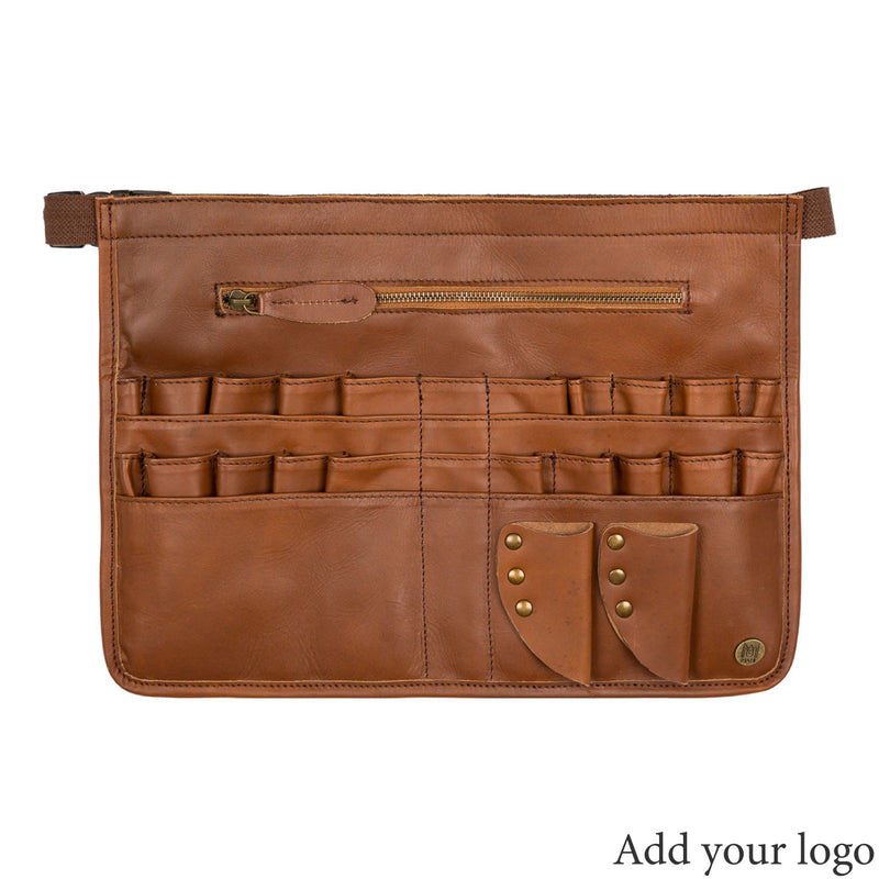 Logo Branded Apron (hairdresser, brown)
