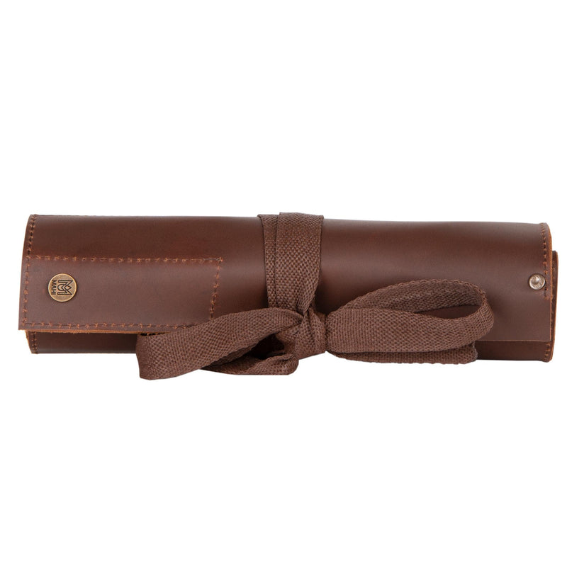 Laser Personalized Brown Leather Tool Wrap