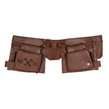 Laser Personalized Brown Leather Tool Belt