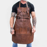 Laser Personalized Leather Husband Apron