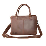 Branded Leather Satchel