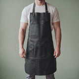Multi-Pocket Leather Apron