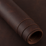 Vintage Brown Full-Grain Leather Side