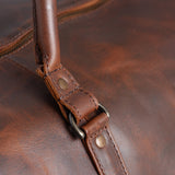 Vintage Brown Full-Grain Leather Side