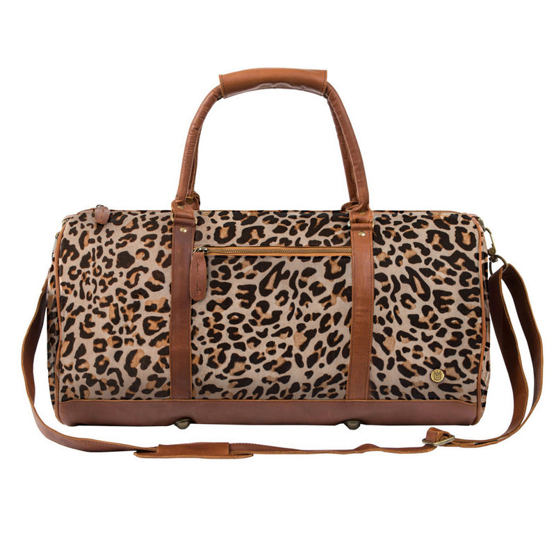 Prada - Black Leather & Leopard Print Calf Hair Twin Bag