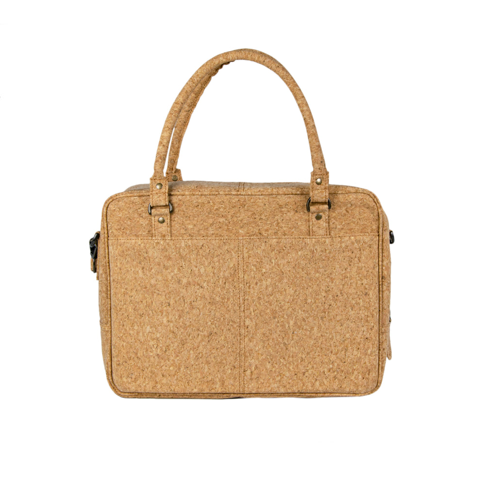 Vegan Leather Laptop Bag 15 - Sustainable Cork Leather Bag for
