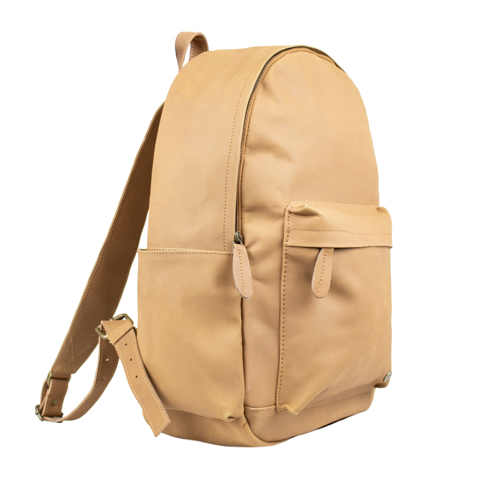 Personalized Leather Backpack with Side Pockets – MAHI Leather