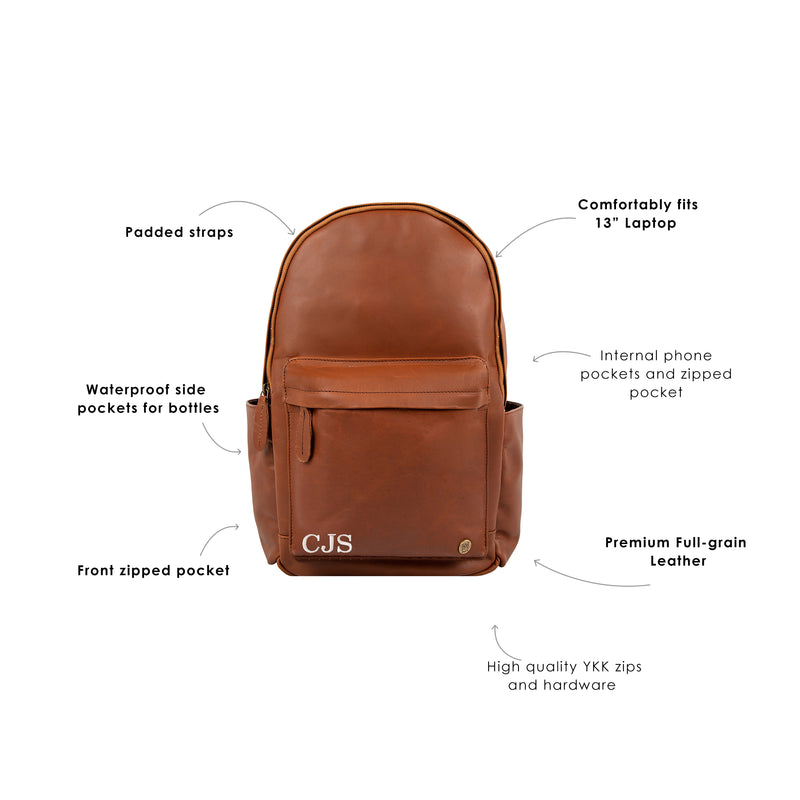 are leather backpacks waterproof Brown Leather Backpack for Work and School