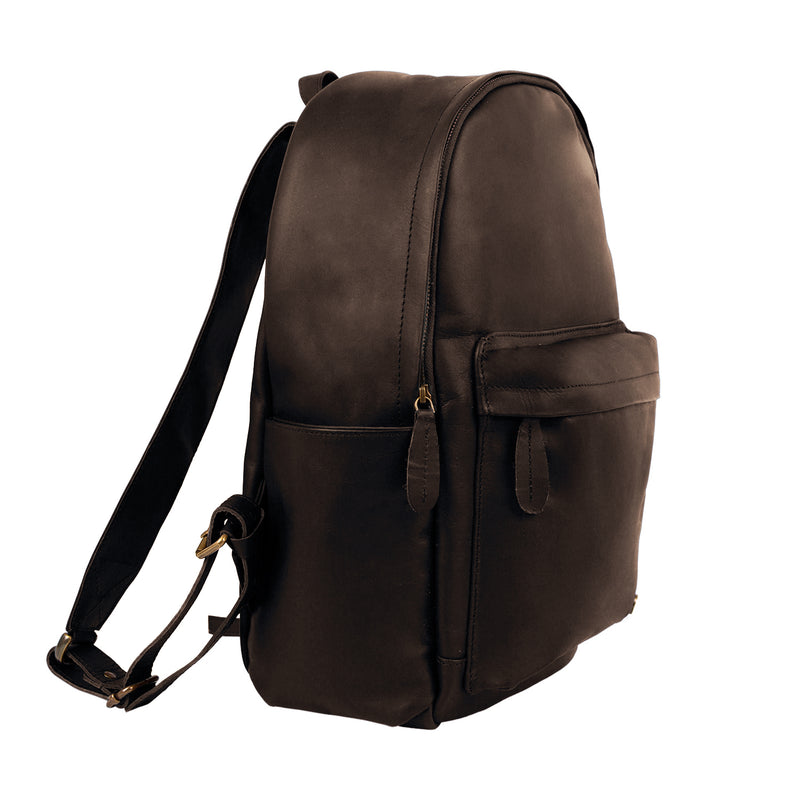 black brown leather backpack Handcrafted Almost every year Latico Leathers Explorer Laptop Backpack