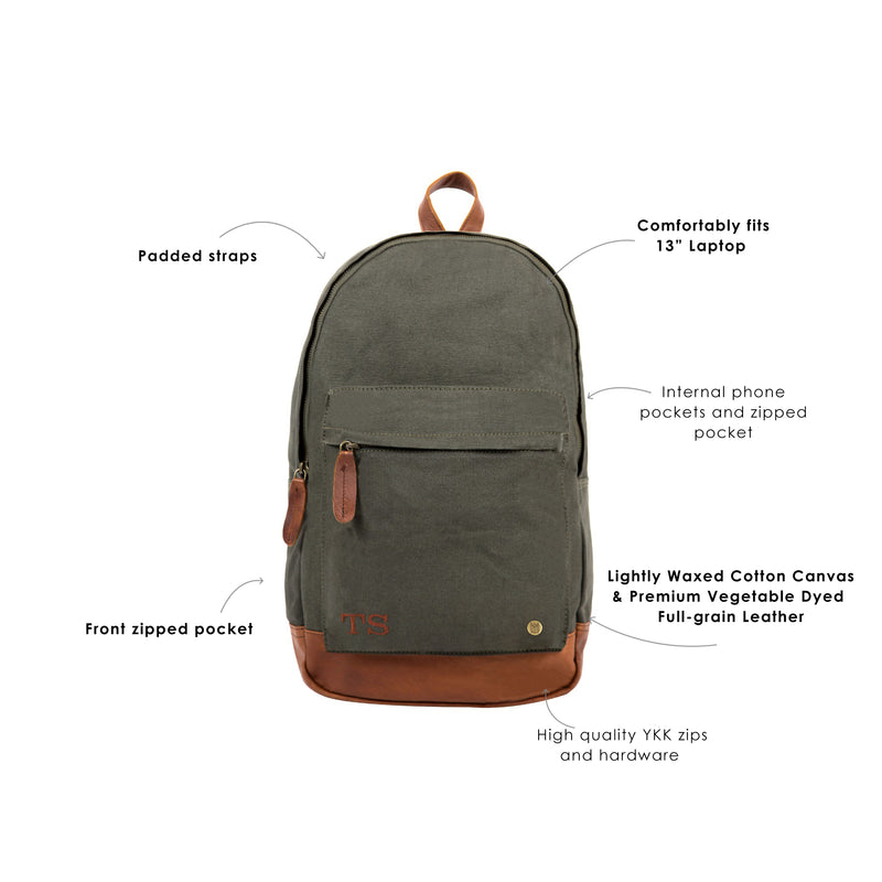 Womens Green Nappa Leather Backpack MINI PACK – Officine Creative USA